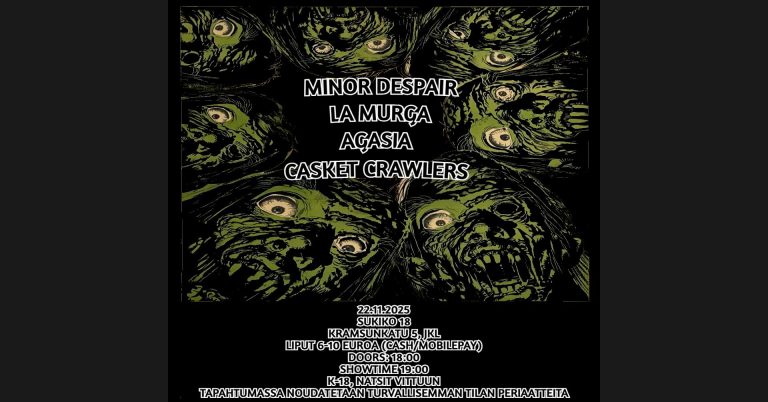 22.11.2025 | SUKIKO 18: Agasia, La Murga, Minor Despair & Casket Crawlers
