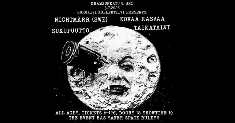 3.7.2026 | Kovaa Rasvaa, Nightmärr (SWE), Sukupuutto & Taikatalvi