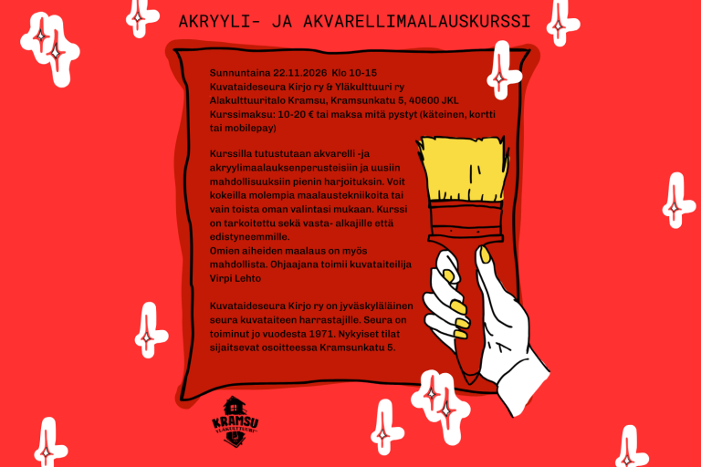 22.11.2026 | Akryyli- ja akvarellimaalauskurssi